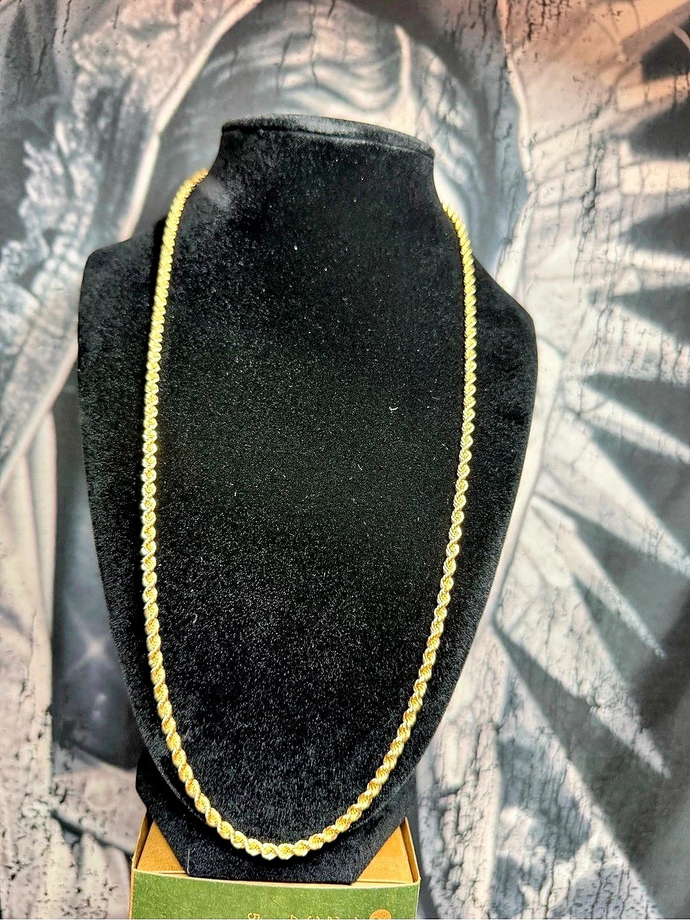 18K Italian Gold Rope Chain Necklace 8.36g Solid 750 Italy Yellow Gold